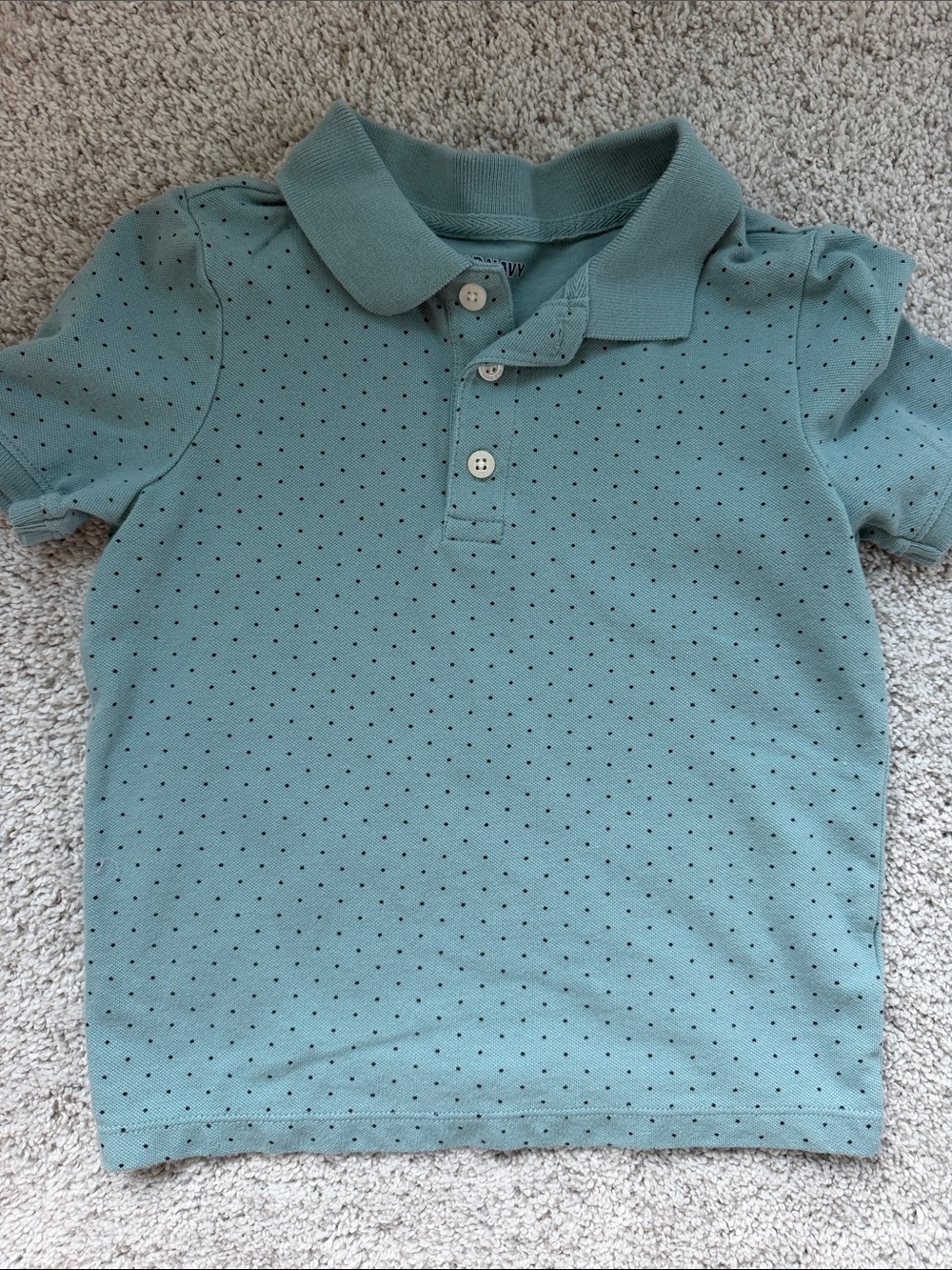 Old Navy Teal Polo with Tiny Dot Print